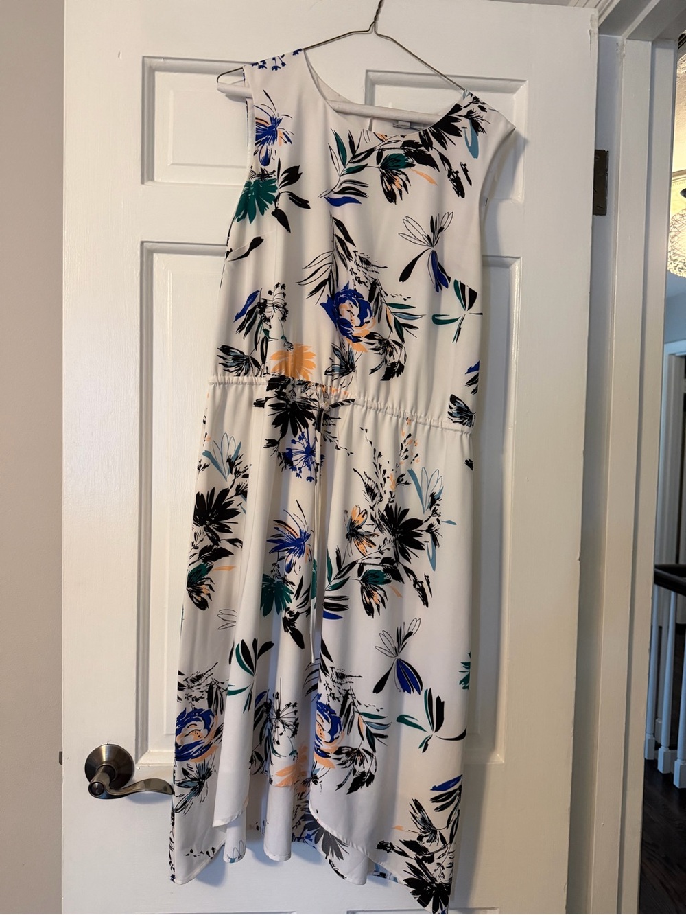 Halogen White and floral design dress